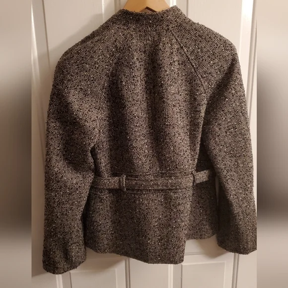 Calvin Klein Women's Tweed Coat in Black and Gray - Picture 3 of 4